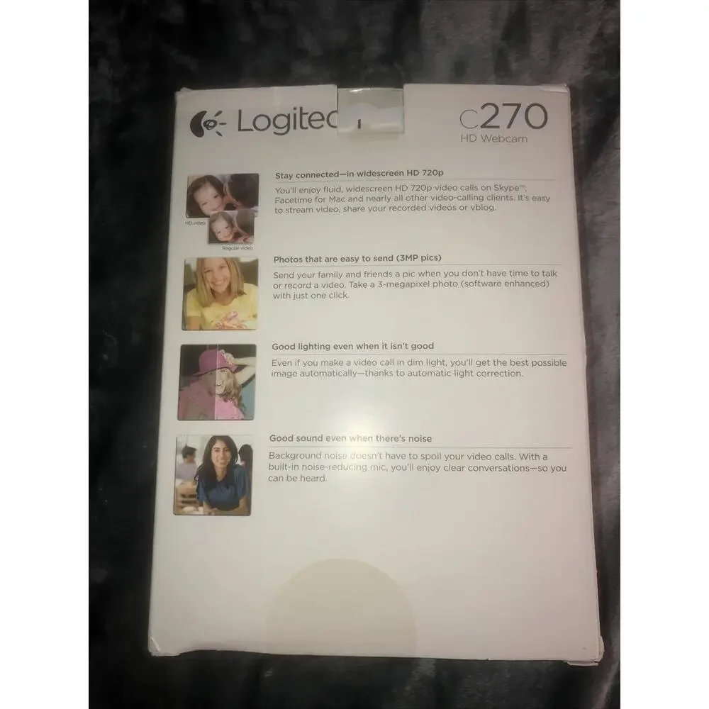 Logitech C270 HD Webcam Video Calling and Recording - New In Box